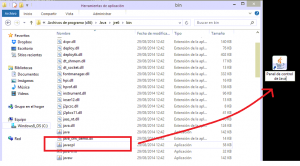 1-Panel de control de Java