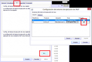 2-Dejamos únicamente activado Java 16 para el programa de Tráfico y 17 para las Tasas